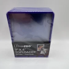 Ultra Pro 3X4 PURPLE BORDER Toploaders 35pt 1 Pack of 25 Standard Sized Cards