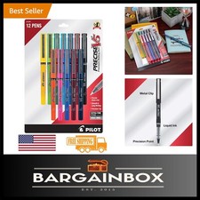 Assorted Colors Pilot Precise V5 Pens, 0.5mm Extra Fine Liquid Ink, 12 Count