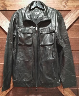 adidas y3 leather jacket