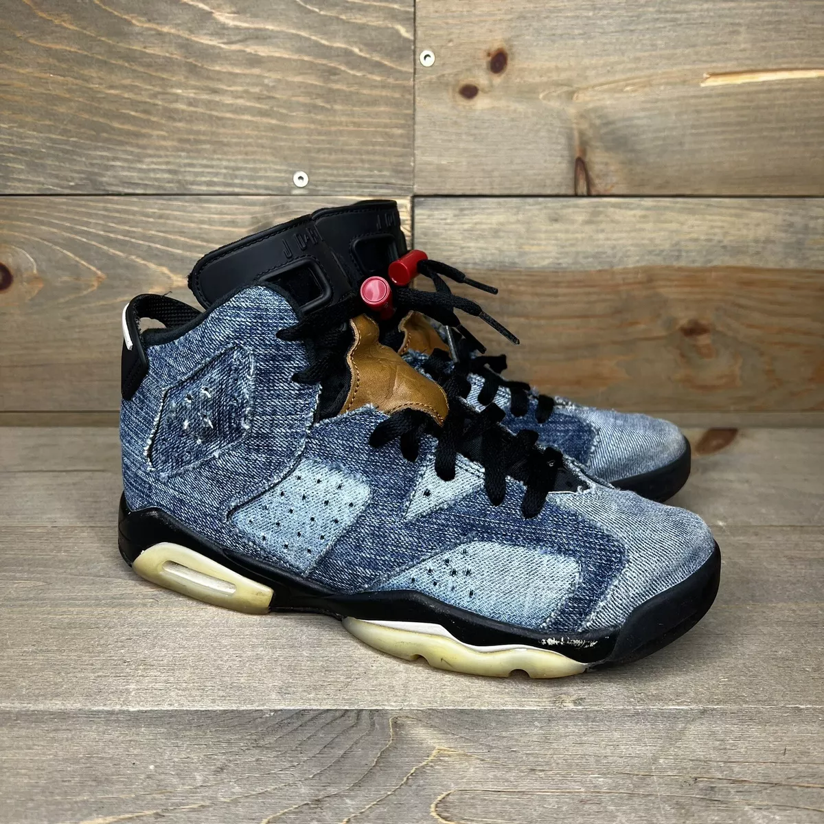 Nike Air Jordan 6 VI Retro GS Washed Denim Blue 2019 CV5489-401 Youth Size 7Y US
