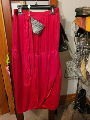 Silvian Heach Silk Dress Nwt Size Small Vintage Red