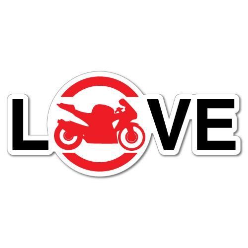 Love Motorcycle Motorbike Sticker | eBay