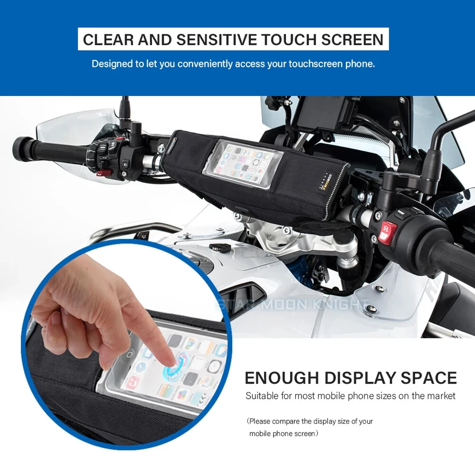 Handlebar Bag For BMW S1000R 2014-2020 S1000XR Waterproof Phone Bags Motorcycle - Image 3 of 4