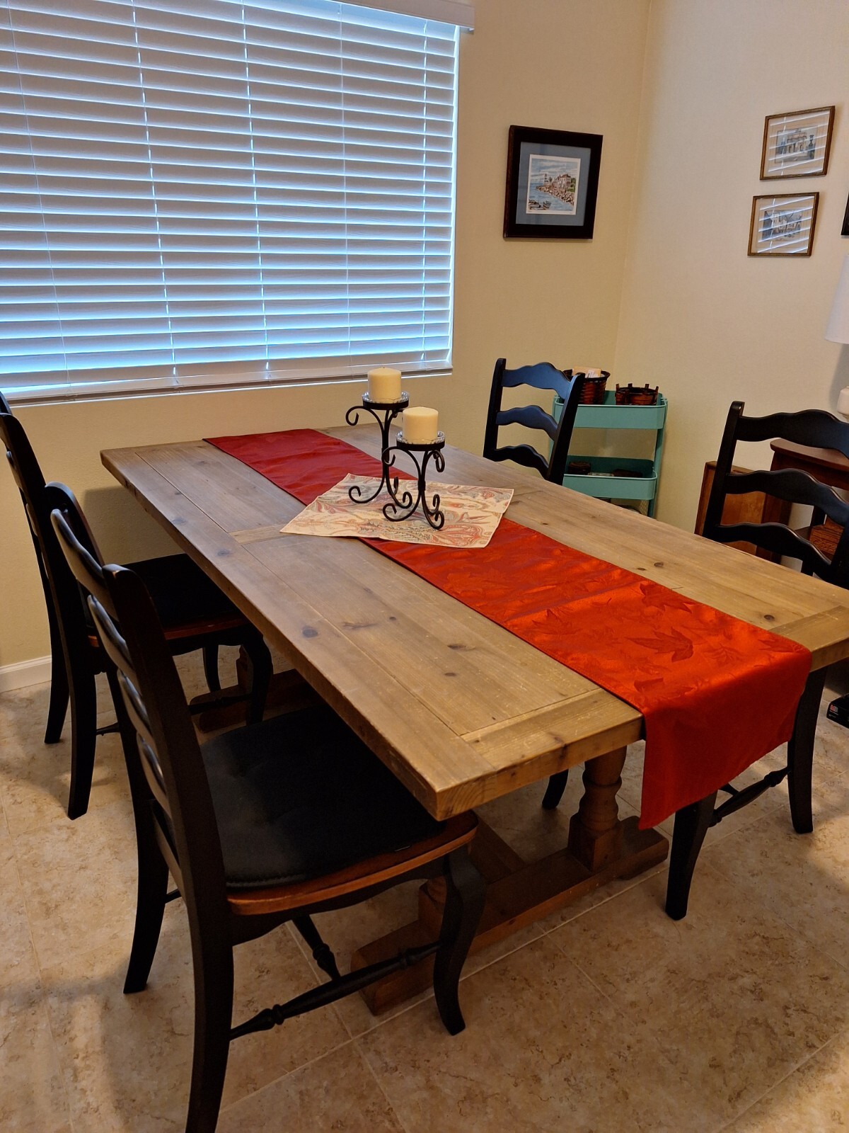 Solid Wood Farmhouse Dining Table eBay