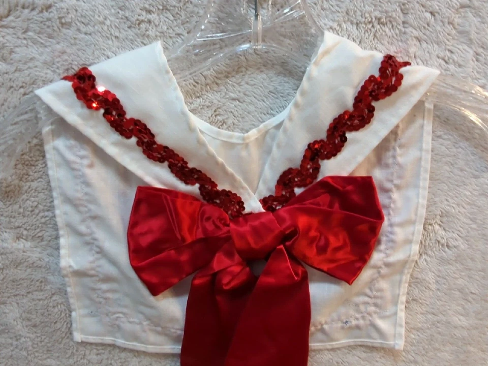 Hecho a mano Disfraz Niñas Patriótico Dickie Rojo Arco Lentejuelas Estrellas Azules 3 4 5 6 7 8 Foto 3 de 4