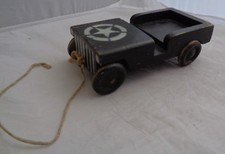 LEGNO ZAX MACCHINA MILITARE EPOCA ORIGINALE VECCHIO GIOCATTOLO VINTAGE WOODEN TO