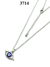 Lucky Eye Necklace with Blue Evil Eye Talisman  3714