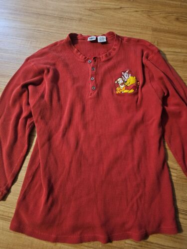 Vintage Disney Catalog Long Sleeve Waffle Knit Pooh Tigger Piglet Womens XL - Picture 1 of 3