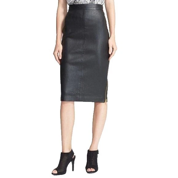 Faldas Sólido cuero MILLY para De mujer