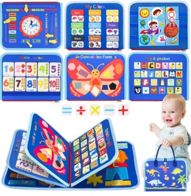 Amersham Gifts Busy Board Lernspielzeug für Kleinkinder, interaktive sensorische.