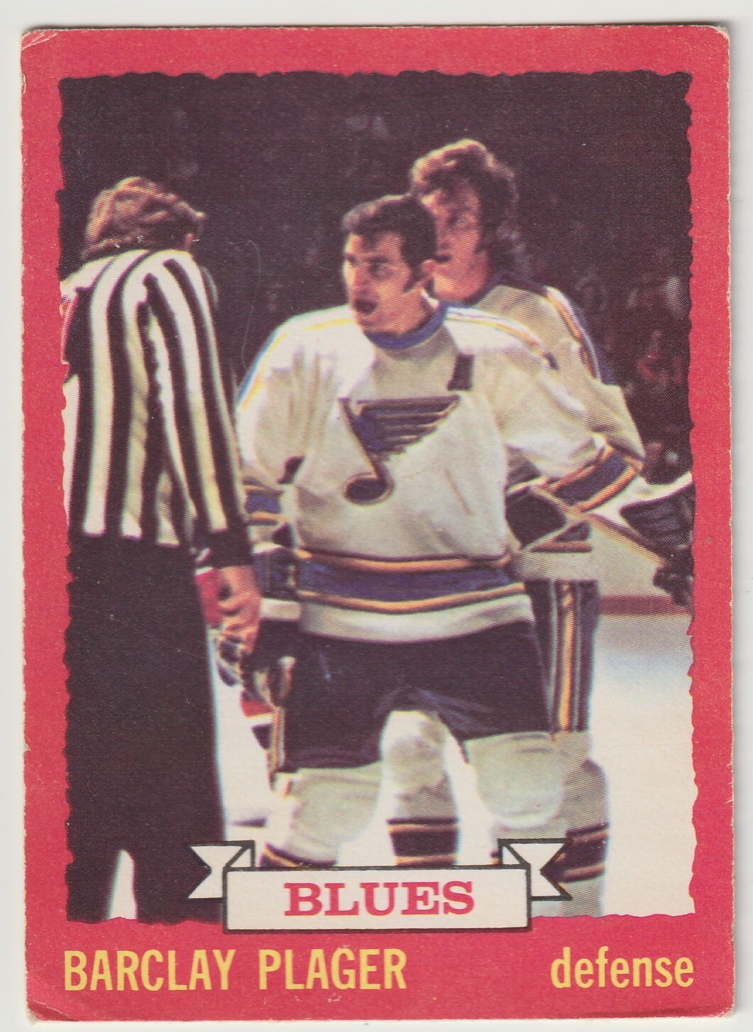 1973-74 OPC Barclay Plager Card #47 St. Louis Blues Light Back