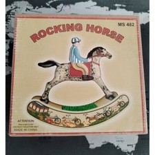 MS482 Home Bar Decoration Robot Iron Wind Up Tin Antique Model Rocking Horse