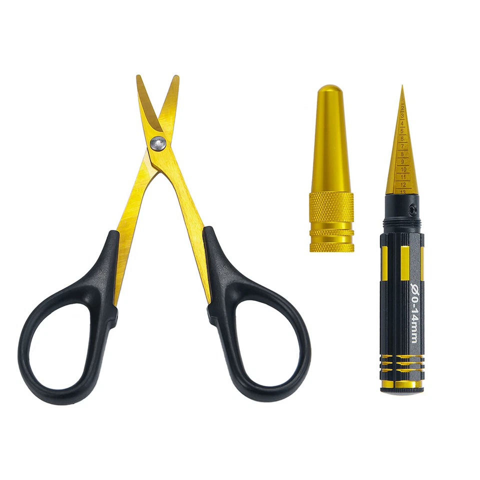 FLYXM Body Reamer 0-14mm Hole Puncher w/Sleeve Curved Scissors for RC Car Tool - Image 2 of 4