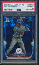 PSA 10 KENDALL GEORGE 1st 2023 Bowman Chrome SAPPHIRE REFRACTOR RC GEM MINT