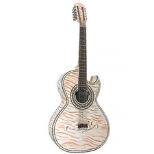 D'Luca Paracho Bajo Quinto Acoustic-Electric Tiger White