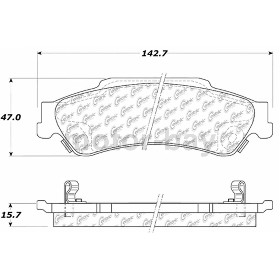 Pastilhas de freio dianteiras traseiras para GMC Jimmy 2005 2004 2003 2002 2001 2000 1999 1998 - Imagem 4 de 4
