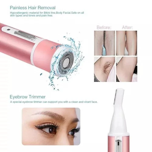 4 In 1 Women Electric Shaver Rechargeable Waterproof Razor Painless Epilator - Picture 8 of 11
