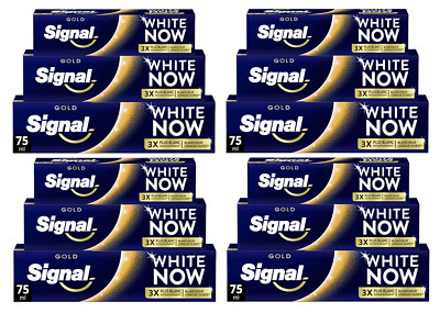 Lot De 3 Dentifrices SIGNAL WHITE NOW GOLD - Action Blancheur 3x, Extra Brillance, Soin Quotidien