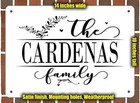 Cardenas Family Decorative Metal Door or Wall Plaque (Style 2)