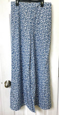 Shein pants size L bell bottoms floral print stretch waist new no tag