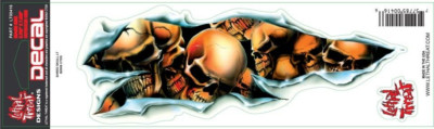 NEW LETHAL THREAT SHRED SKULL LEFT DECAL STICKER 3''x10'' LT00416