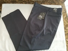 NEW Slazenger Men's Size 36x30 Black Golf Slacks Tech Pant Modern Fit Hydro-Dri
