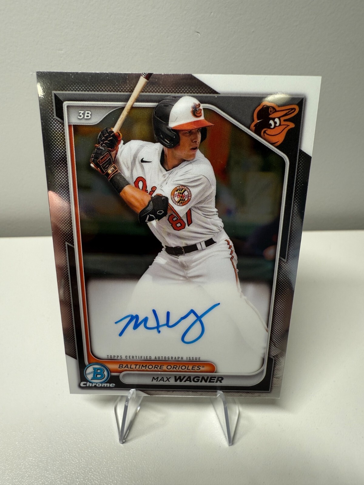 2024 Bowman Baseball Max Wagner Chrome Prospect AUTO  #CPA-MW Orioles