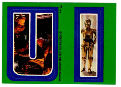 1980 Topps Empire Strikes Back S. 3 Sticker # 71 U & I - C3PO (ex-mt) A