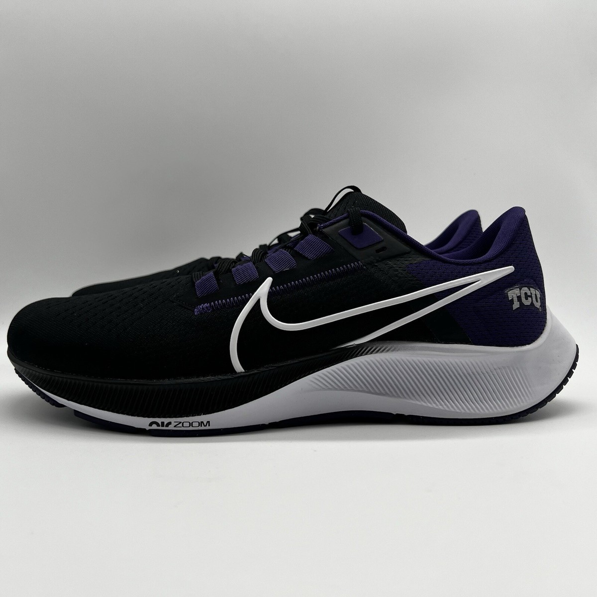 Nike TCU Horned Frogs Air Zoom Pegasus 38 Running Purple Black