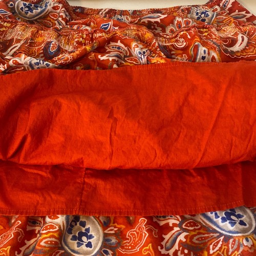 Vintage Style & Co Skirt Women's Size 12 Orange Paisley Tiered Midi Cottage Boho - Picture 9 of 15