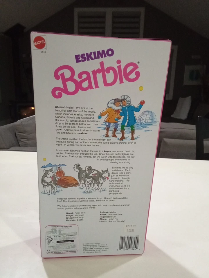 Mattel Eskimo Barbie Dolls Of The World Collection Special Edition 1990 - Image 3 of 4
