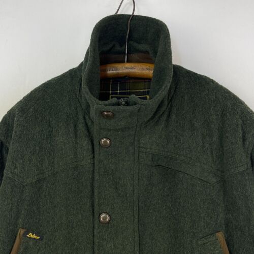 Laksen Wool Coat Mens Medium Green Felt Loden Tweed Shooting Field Jacket - Picture 5 of 17