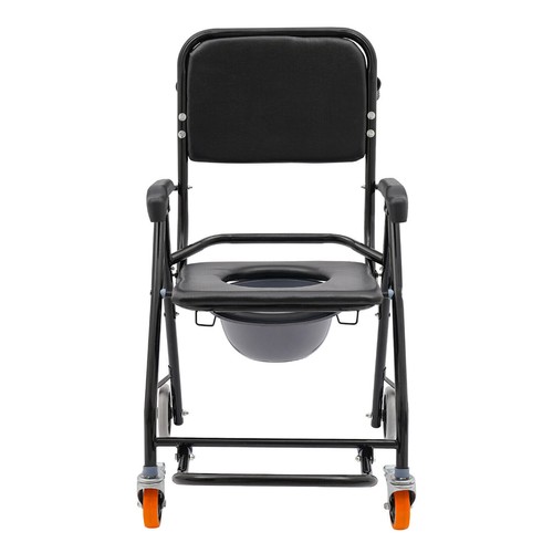 Duschrollstuhl Toilettenrollstuhl Faltbarer Duschsitz Vorsitz Duschstuhl Mit Räd - Bild 7 von 23