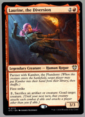 #ad Laurine the Diversion 0172 Non Foil Rare Thunder Junction MTG Near Mint $1.44