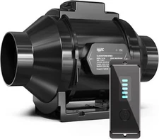 AITECAC Quiet 4” Inline Duct Fan with Speed Controller Ventilation Exhaust Fan