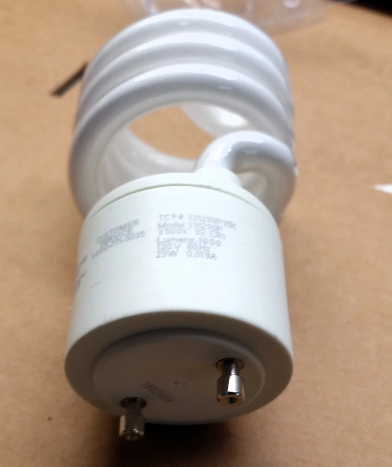 TCP 33123SP35K 23W (100W Equal) 3500K GU24 Spiral Twist Lock Base CFL Light Bulb - Image 4 of 4
