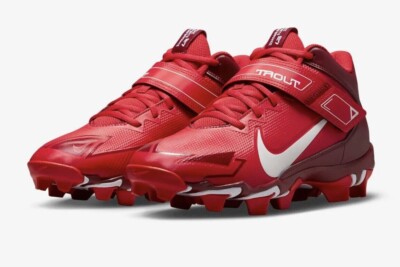 Nike Force Trout 8 Keystone Mid MCS Baseball Mens Cleats Red