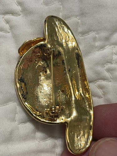 Red Hat Society Brooch Pin Rhinestones 2 1/2" in size - Picture 5 of 6