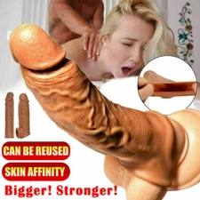 Bigger-Male-Cock-Girth-Enlarger-Enhancer-Penis-Extension-Extender-Sheath-Sleeve