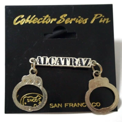 Collectible Pin - San Francisco ALCATRAZ "Handcuffs" - Vintage Circa 1997 - RARE - Image 1 of 4