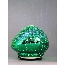Decorative LED garden rock glowing mercury style glass indoor outdoor timer teal