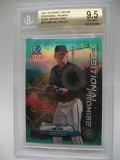 MAX MEYER 2021 Bowman Chrome Positional Promise Aqua Ref /125 BGS GEM MT 9.5