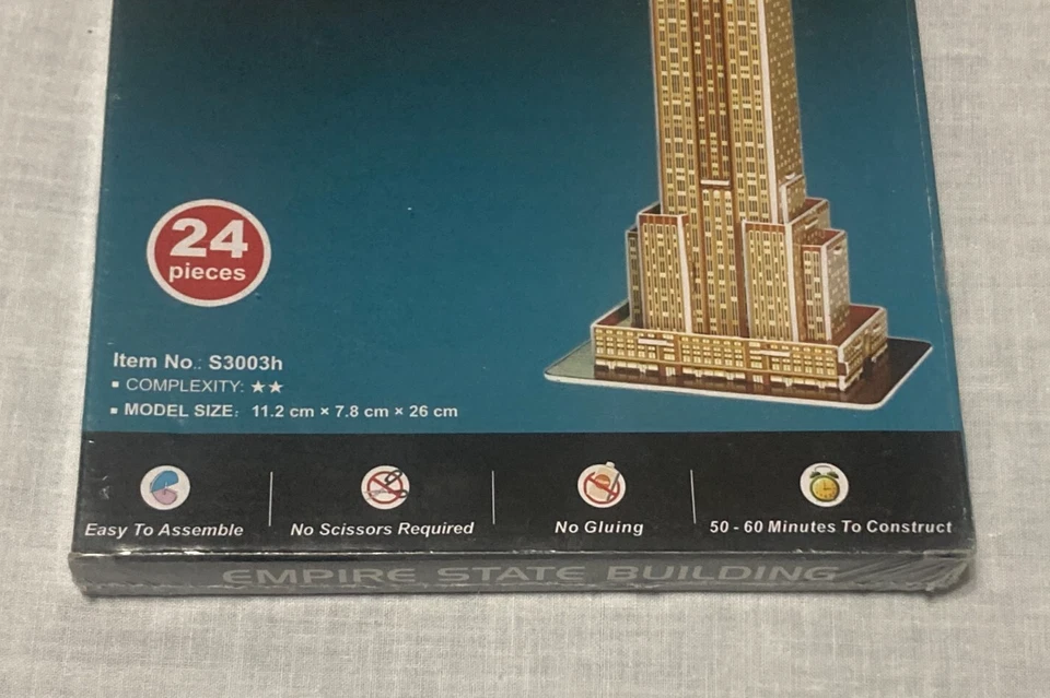 Cubic Fun Empire State Building Puzzle 3D 24 Pcs  S3003h  New Sealed - Image 2 of 3