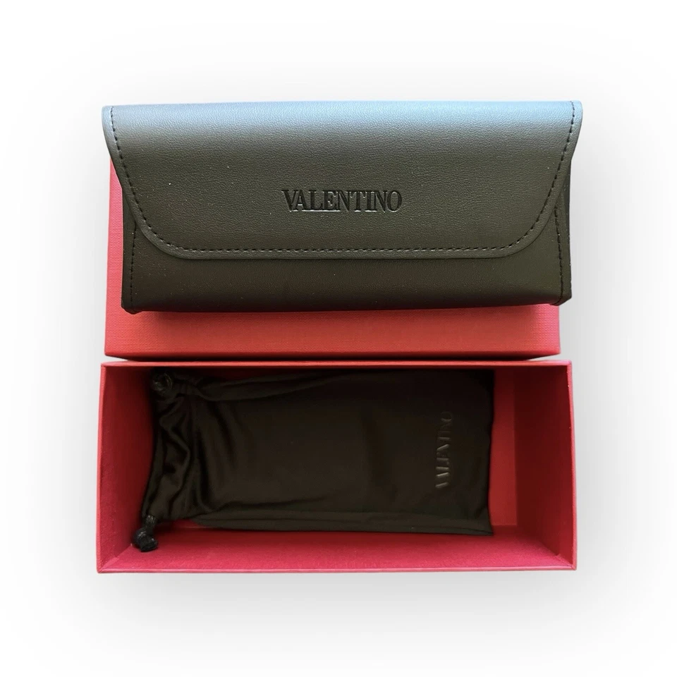 NUEVO VALENTINO Gafas Gafas Gafas Estuche y Caja ORIGINAL Luxottica Italia Rojo Negro Foto 4 de 4