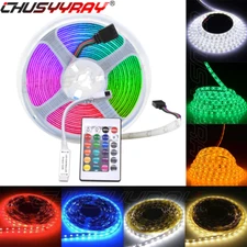 5M RGB LED Strip Light Flexible for Xmas Halloween Tree Rope Light Kit 12V