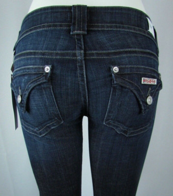 NEW BOOTCUT HUDSON SIGNATURE Denim Women's Jean's SZ 27 in DARK BLUE SAVAGE *