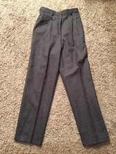 Women's Giorgio Sant Angelo Pure Merino Wool Dark Gray Dress Pants W/ Lining,Sz8