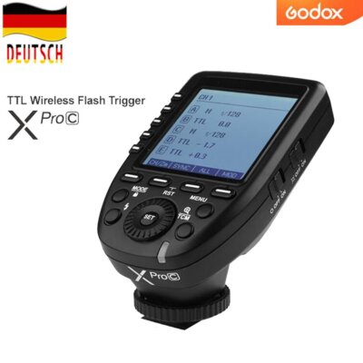 Godox XPro-C 2,4G X-System HSS 1/8000s Kabelloser Blitzauslöser für Canon Kamera