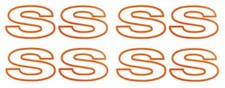 1997 Camaro Ss 30th Anniversary Orange Outline Wheel Center Cap Decals Set Of 4