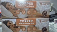 Copper Memery Foam Pillow Set of 2 Memory Foam Pillow for Neck